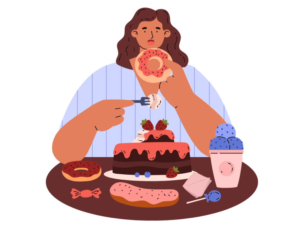 Trigger foods to avoid living with IBD, Sugary food, Sweets, Cakes, Donuts, Trigger Foods for IBD.